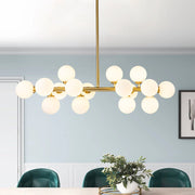 Freyza | Iris moderne lineare Glaspendelleuchte – modernes Esszimmer, modernes Wohnzimmer