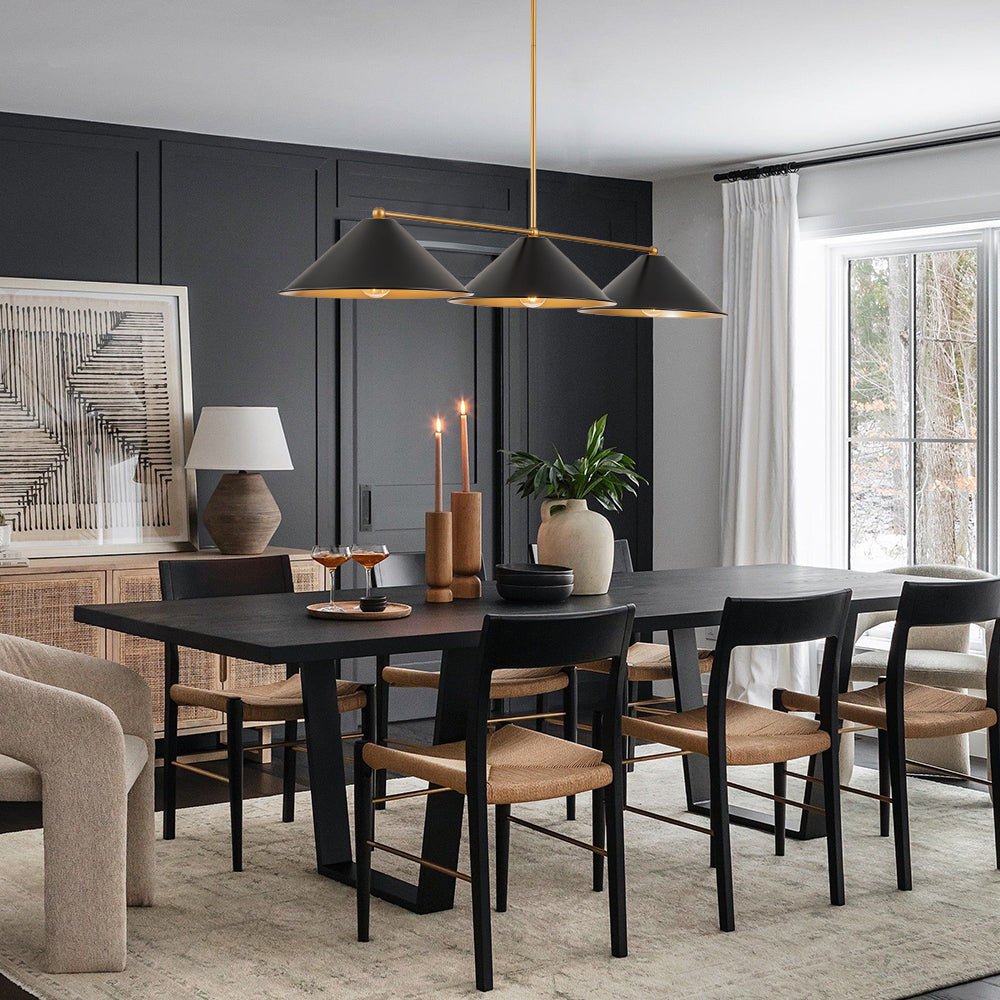 Freyza | Lustre conique noir Rauduvix – Salle à manger, salon