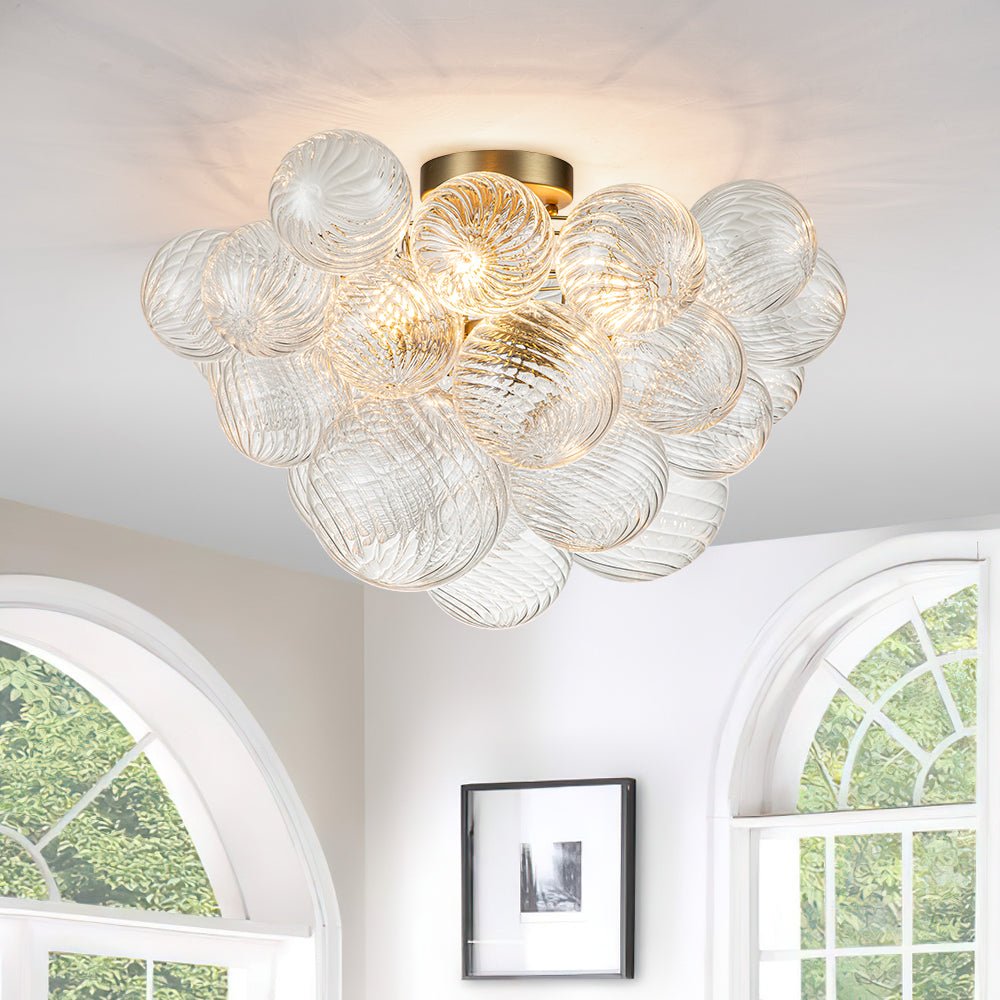 Freyza | Brillia Modern Glass Glass Chandelier – Modern Dining Room Living Room