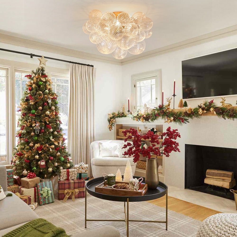 Freyza | Brillia Modern Glass Glass Chandelier – Modern Dining Room Living Room
