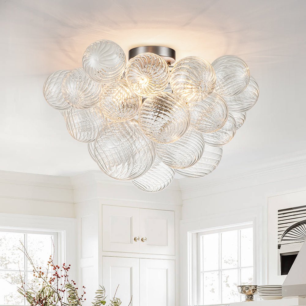Freyza | Brillia Modern Glass Glass Chandelier – Modern Dining Room Living Room