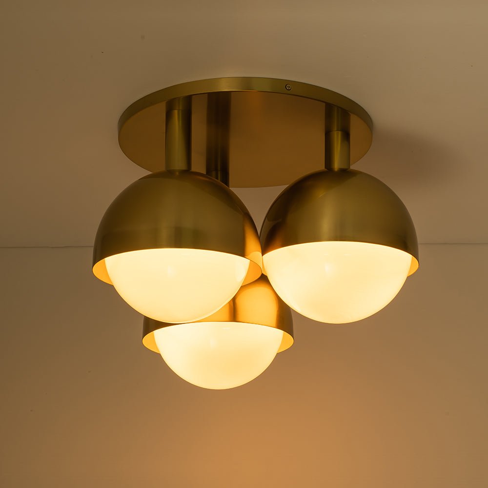Freyza | Pustur Minimalist Opal Glass Opal Ceiling Light – Minimalist Bedroom Living Room