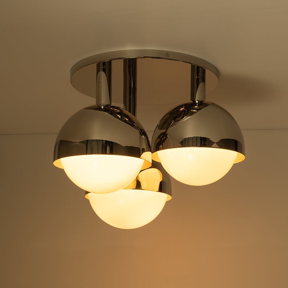 Freyza | Pustur Minimalist Opal Glass Opal Ceiling Light – Minimalist Bedroom Living Room
