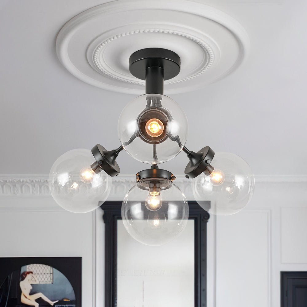 Freyza | Ljomuva Bloom Globe Glass Ceiling Light – Bedroom Living Room