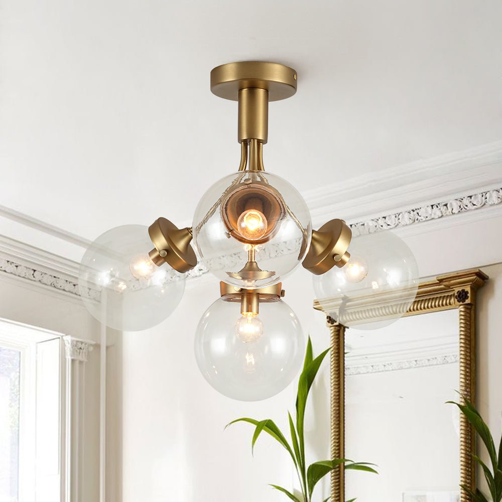 Freyza | Ljomuva Bloom Globe Glass Ceiling Light – Bedroom Living Room