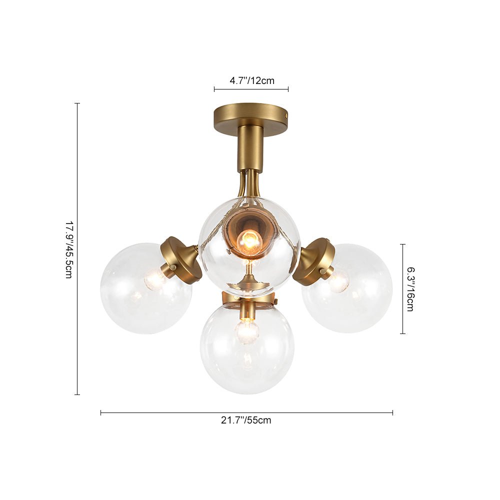 Freyza | Ljomuva Bloom Globe Glass Ceiling Light – Bedroom Living Room