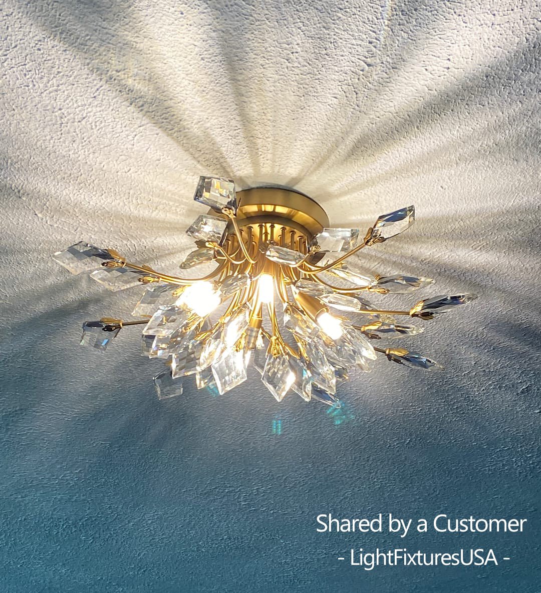 Freyza | Himindr Bloom Crystal Crystal Ceiling Light – Bedroom Living Room