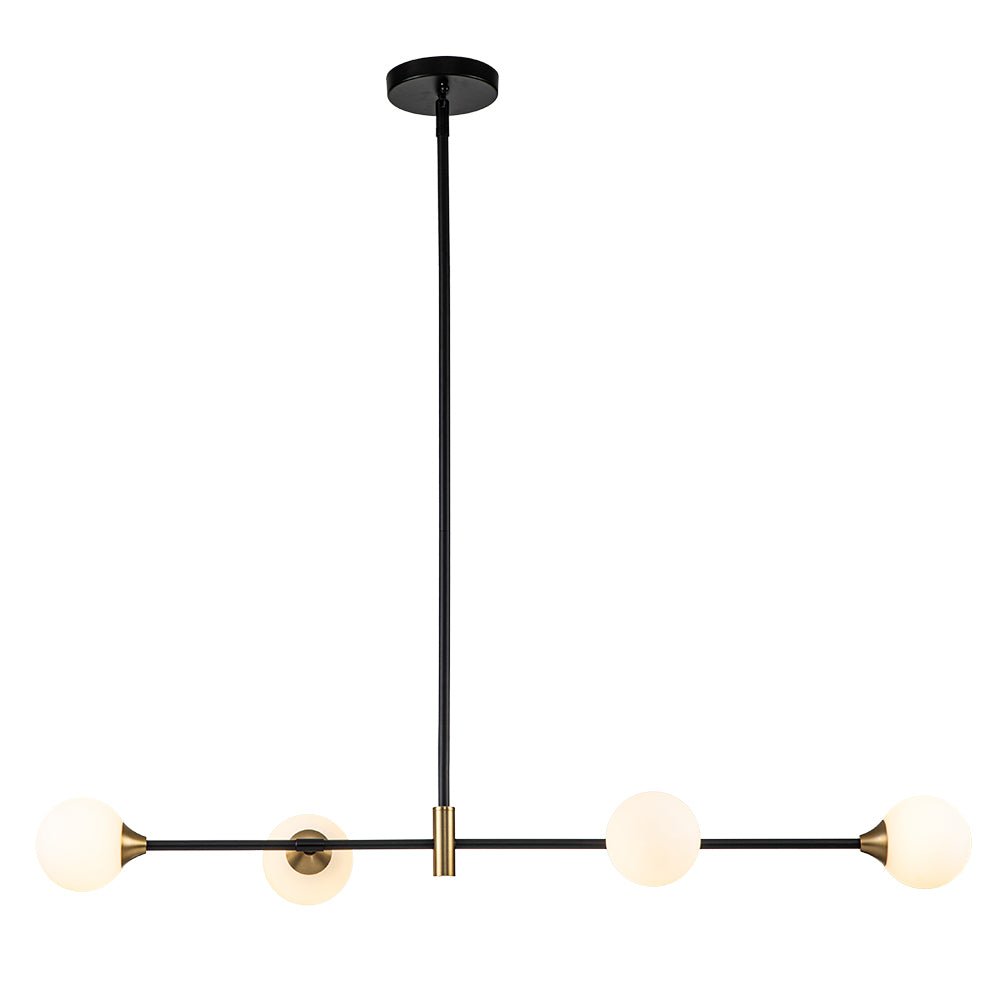 Freyza | Xenuli minimalistischer Opalglas-Kronleuchter – minimalistisches Esszimmer, Wohnzimmer