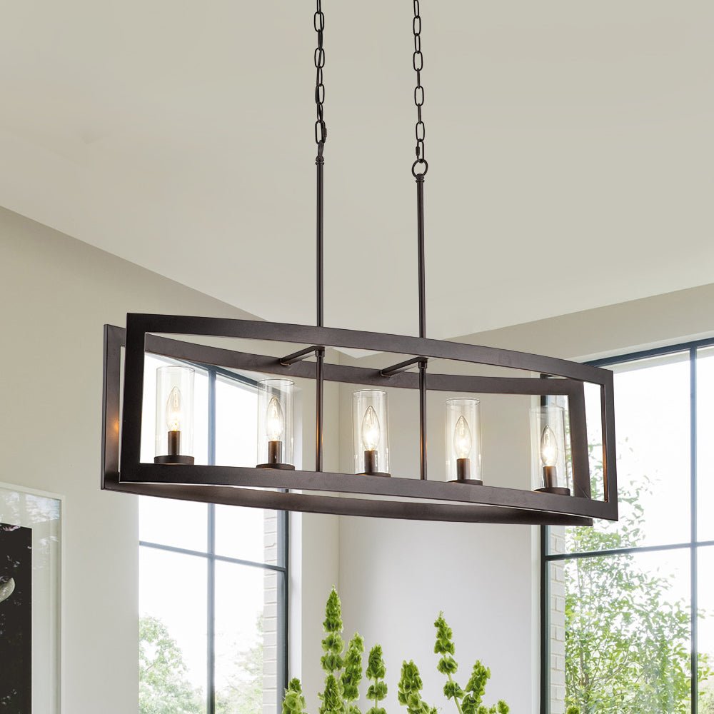 Freyza | Astala Industrial Chandelier Chandelier – Industrial Dining Room Living Room