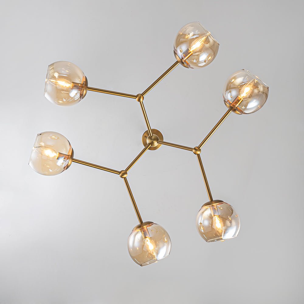 Freyza | Lustre en verre Eirikuvum Globe à branches – salle à manger, salon