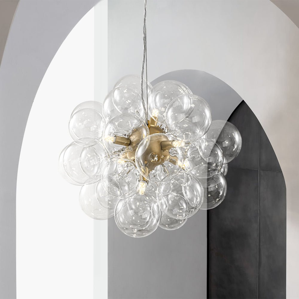 Freyza | Fljotun Glass Sphere Glass Chandelier – Dining Room Living Room