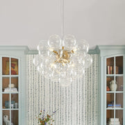 Freyza | Fljotun Glass Sphere Glass Chandelier – Dining Room Living Room