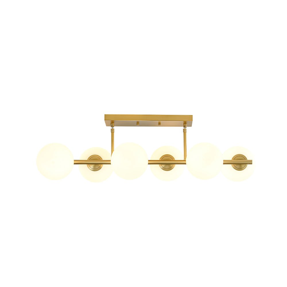Freyza | Fljotulix Linear Opal Glass Opal Chandelier – Dining Room Living Room