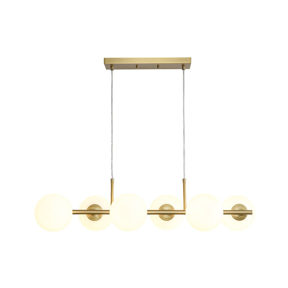 Freyza | Fljotulix Linear Opal Glass Opal Chandelier – Dining Room Living Room