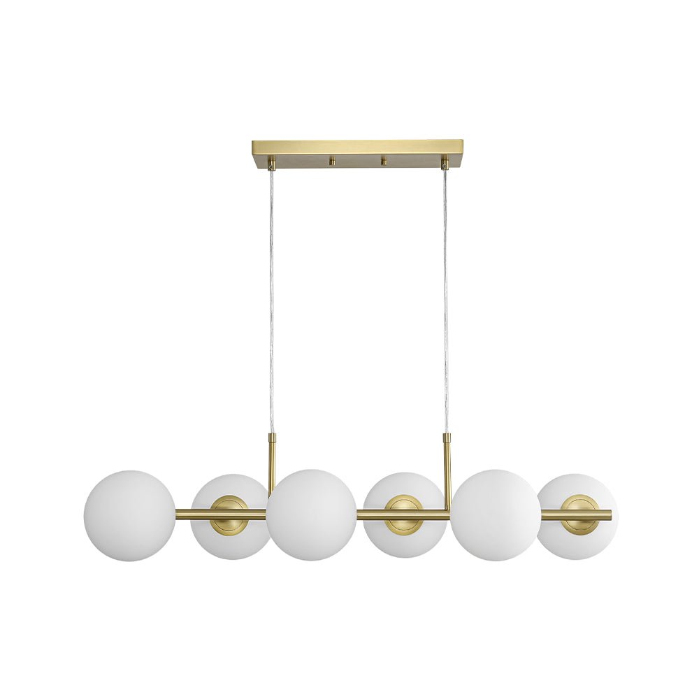 Freyza | Fljotulix Linear Opal Glass Opal Chandelier – Dining Room Living Room