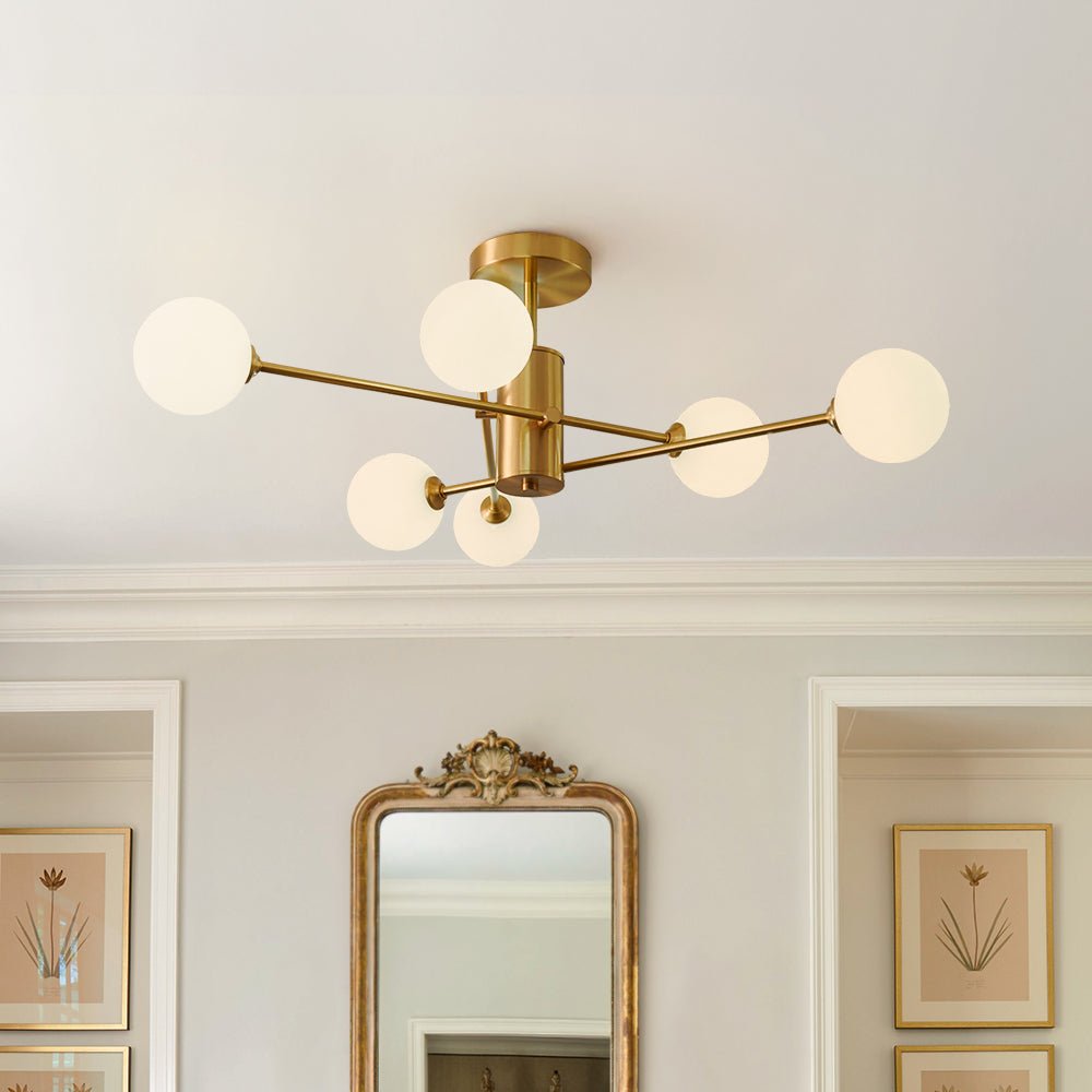 Freyza | Plafonnier linéaire moderne en verre Odin – Chambre et salon modernes