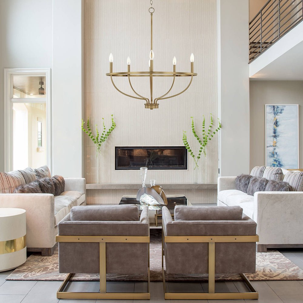 Freyza | Alving Industrial Candle Chandelier – Industrial Dining Room Living Room
