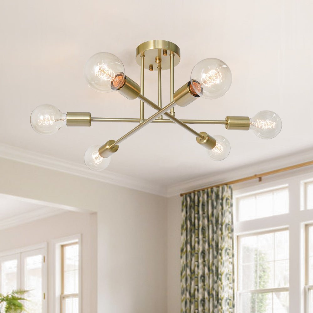 Freyza | Rauouli Minimalist Semi Ceiling Light – Minimalist Bedroom Living Room
