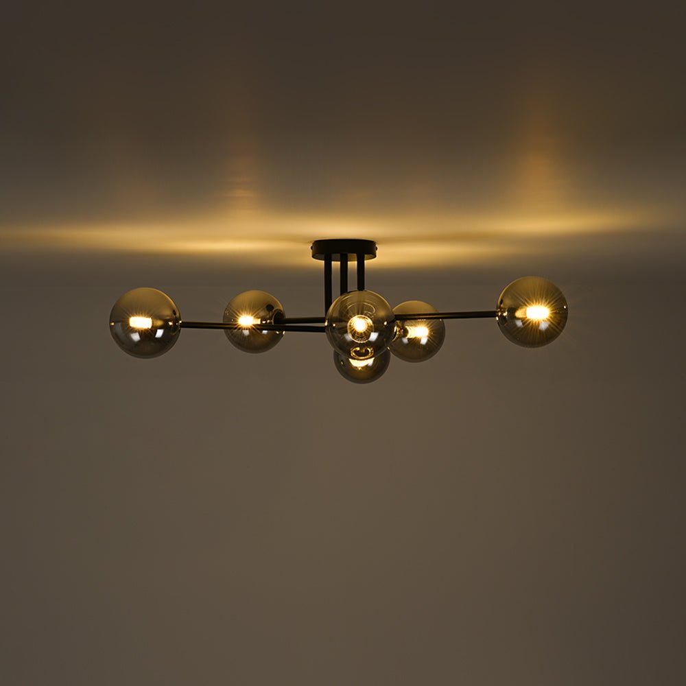Freyza | Xenuvium Globe Linear Glass Ceiling Light – Bedroom Living Room