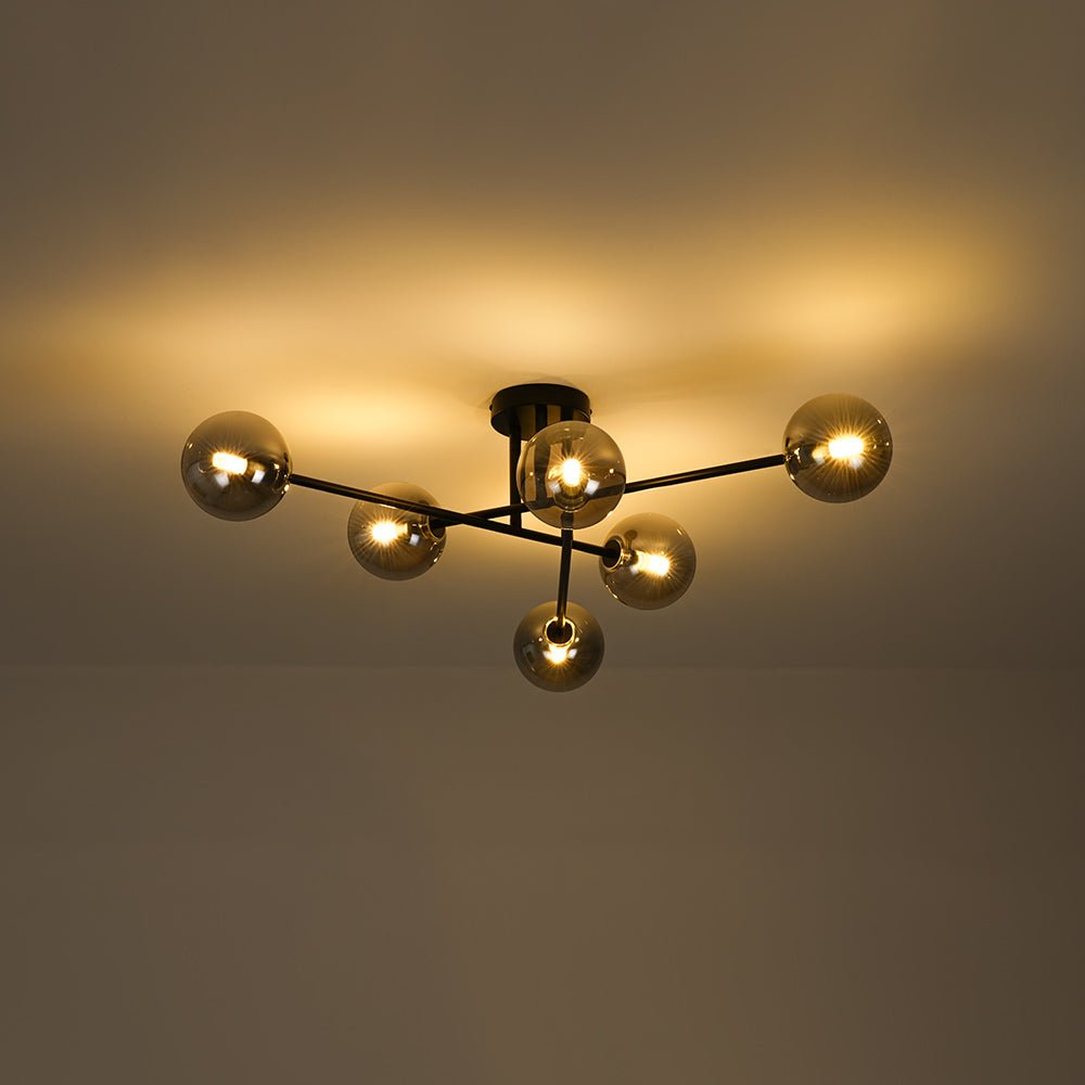 Freyza | Xenuvium Globe Linear Glass Ceiling Light – Bedroom Living Room