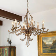 Freyza | Ossian Vintage Candle Chandelier – Vintage Dining Room Living Room