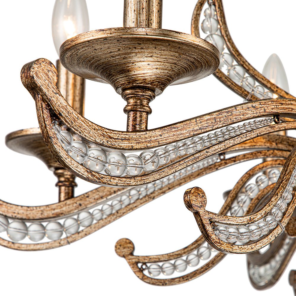 Freyza | Ossian Vintage Candle Chandelier – Vintage Dining Room Living Room