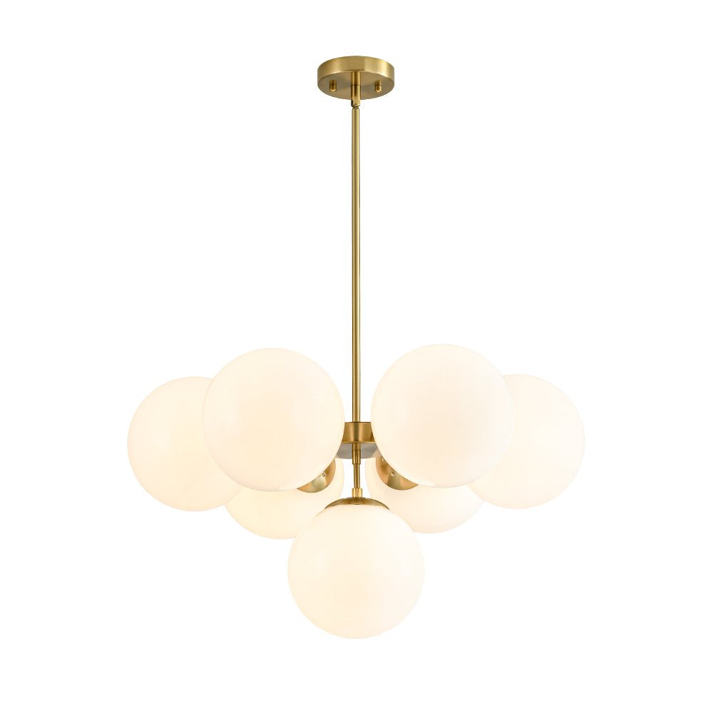 Freyza | Silfur Modern Sputnik Glass Opal Chandelier – Modern Dining Room Living Room