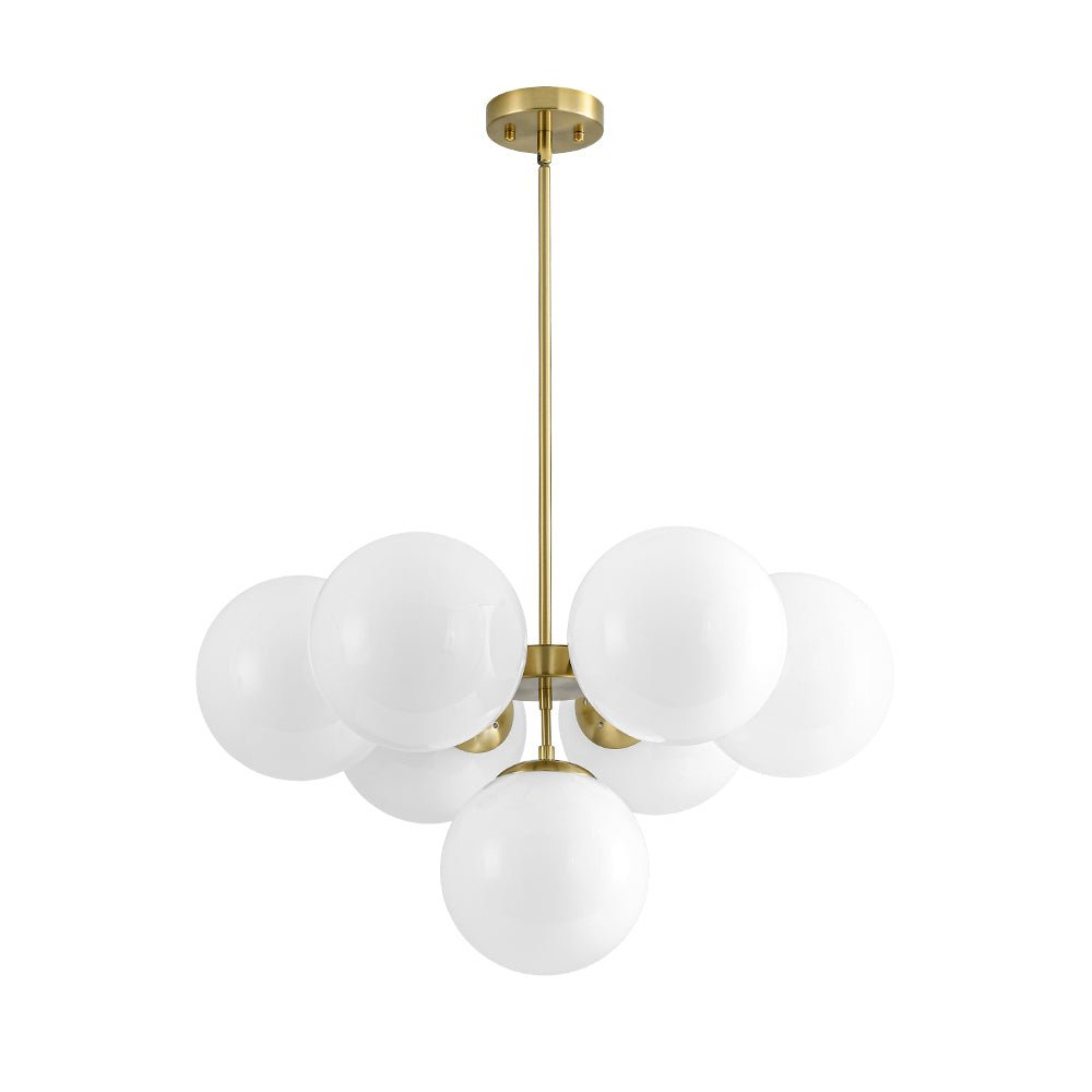 Freyza | Silfur Modern Sputnik Glass Opal Chandelier – Modern Dining Room Living Room