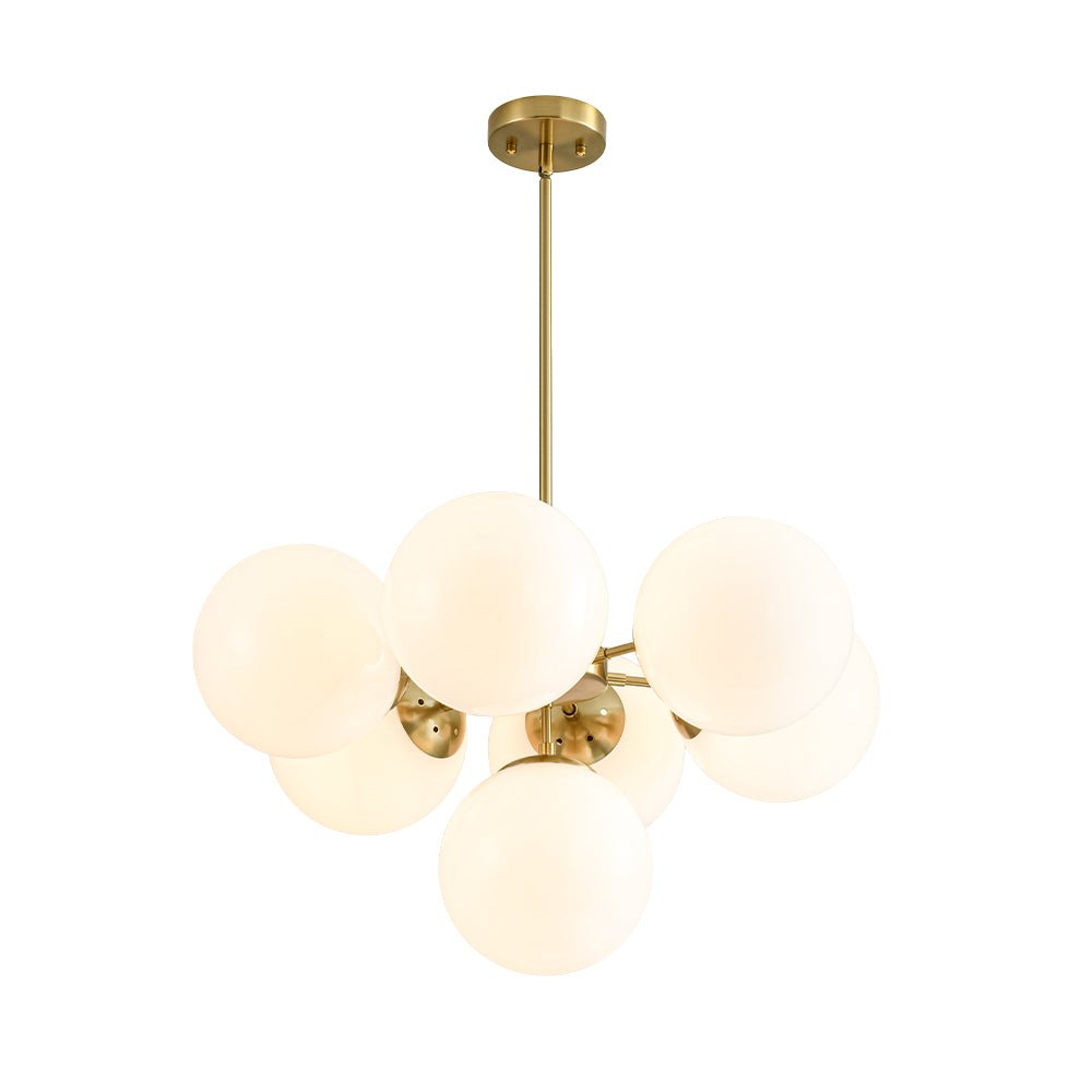 Freyza | Silfur Modern Sputnik Glass Opal Chandelier – Modern Dining Room Living Room