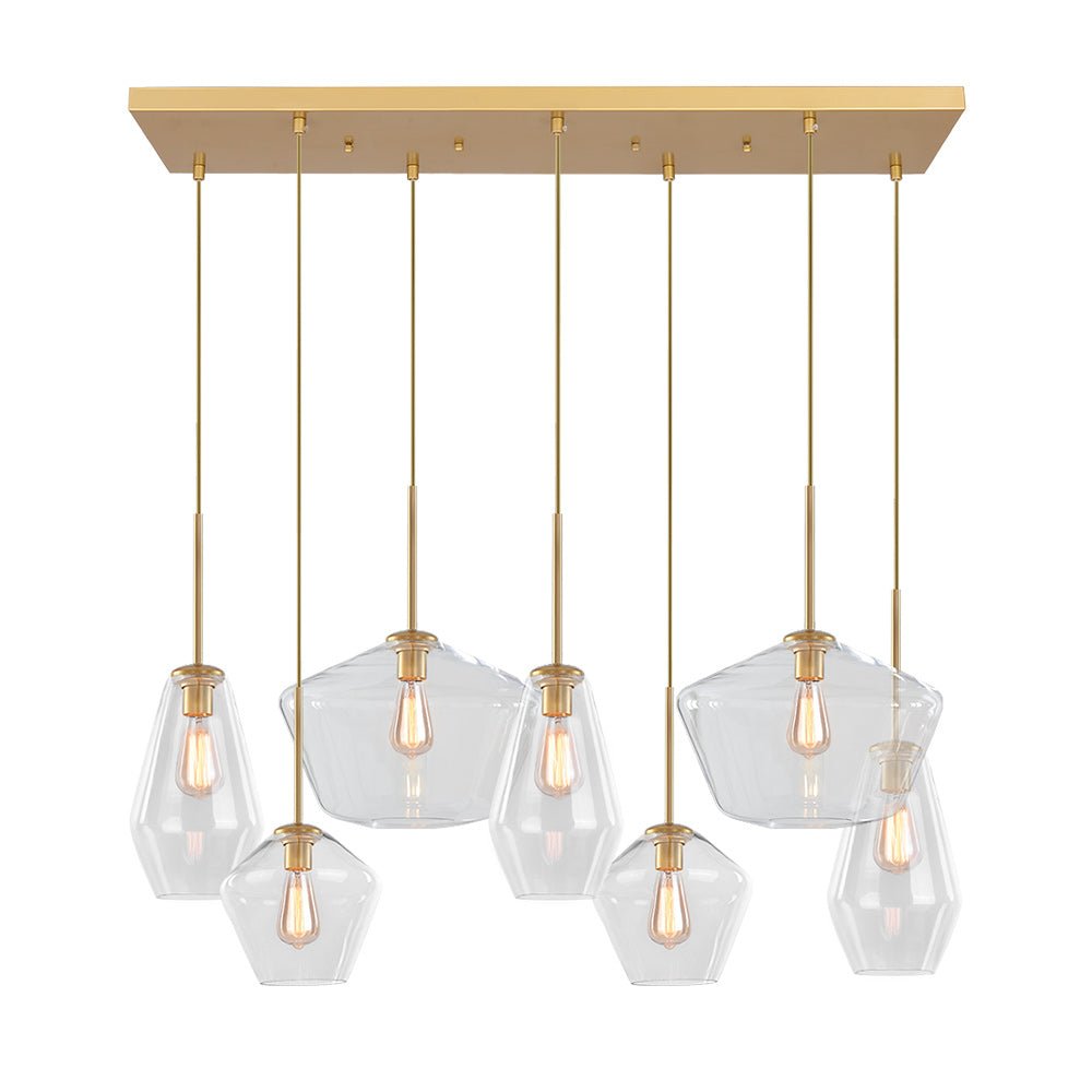 Freyza | Loriva Moderner Kronleuchter aus Glas – Modernes Esszimmer, Wohnzimmer
