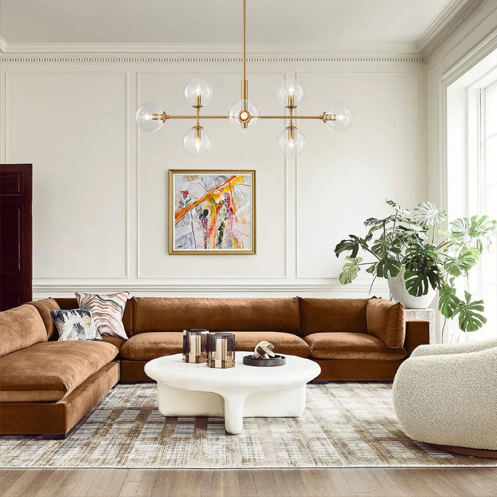 Freyza | Parla Linear Sputnik Glass Chandelier – Dining Room Living Room