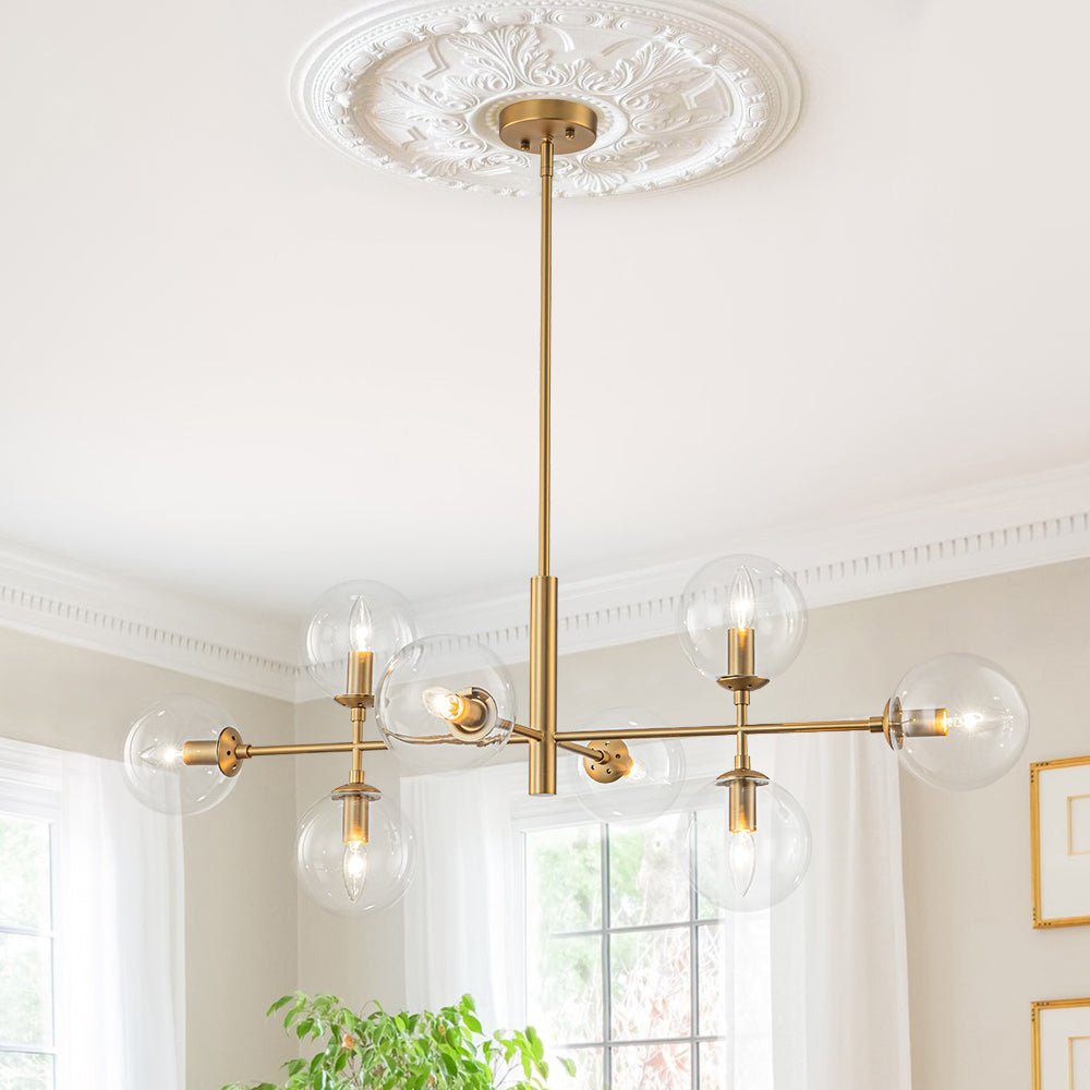 Freyza | Parla Linear Sputnik Glass Chandelier – Dining Room Living Room