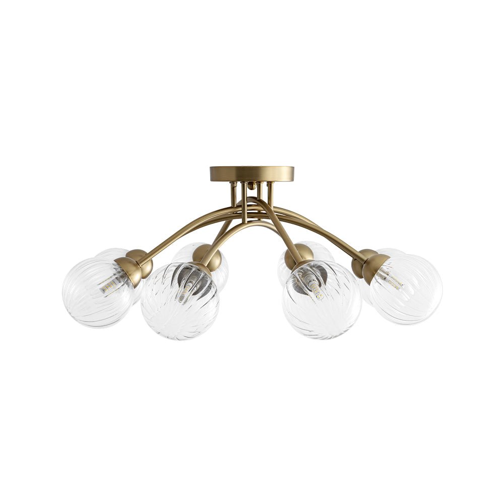 Freyza | Yrvuvyx Ribbed Bubble Glass Ceiling Light – Bedroom Living Room