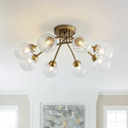Freyza | Yrvuvyx Ribbed Bubble Glass Ceiling Light – Bedroom Living Room