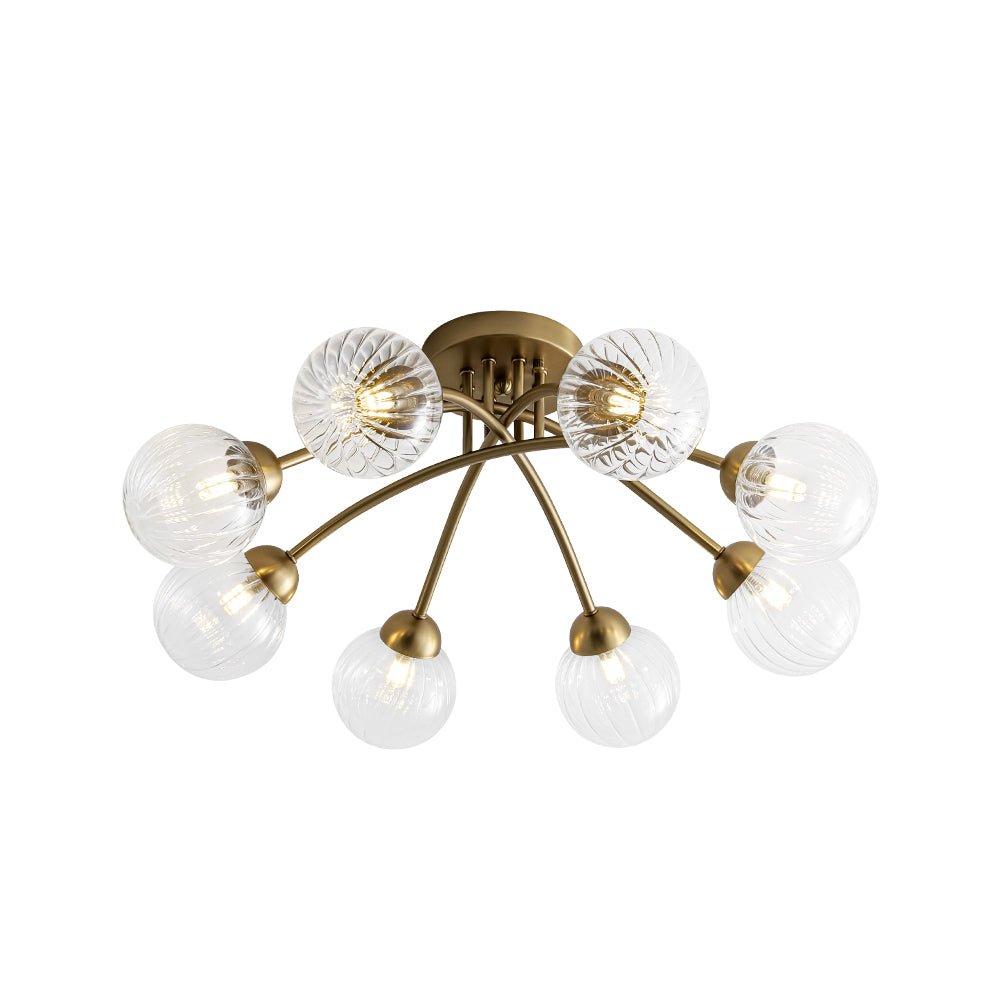 Freyza | Yrvuvyx Ribbed Bubble Glass Ceiling Light – Bedroom Living Room