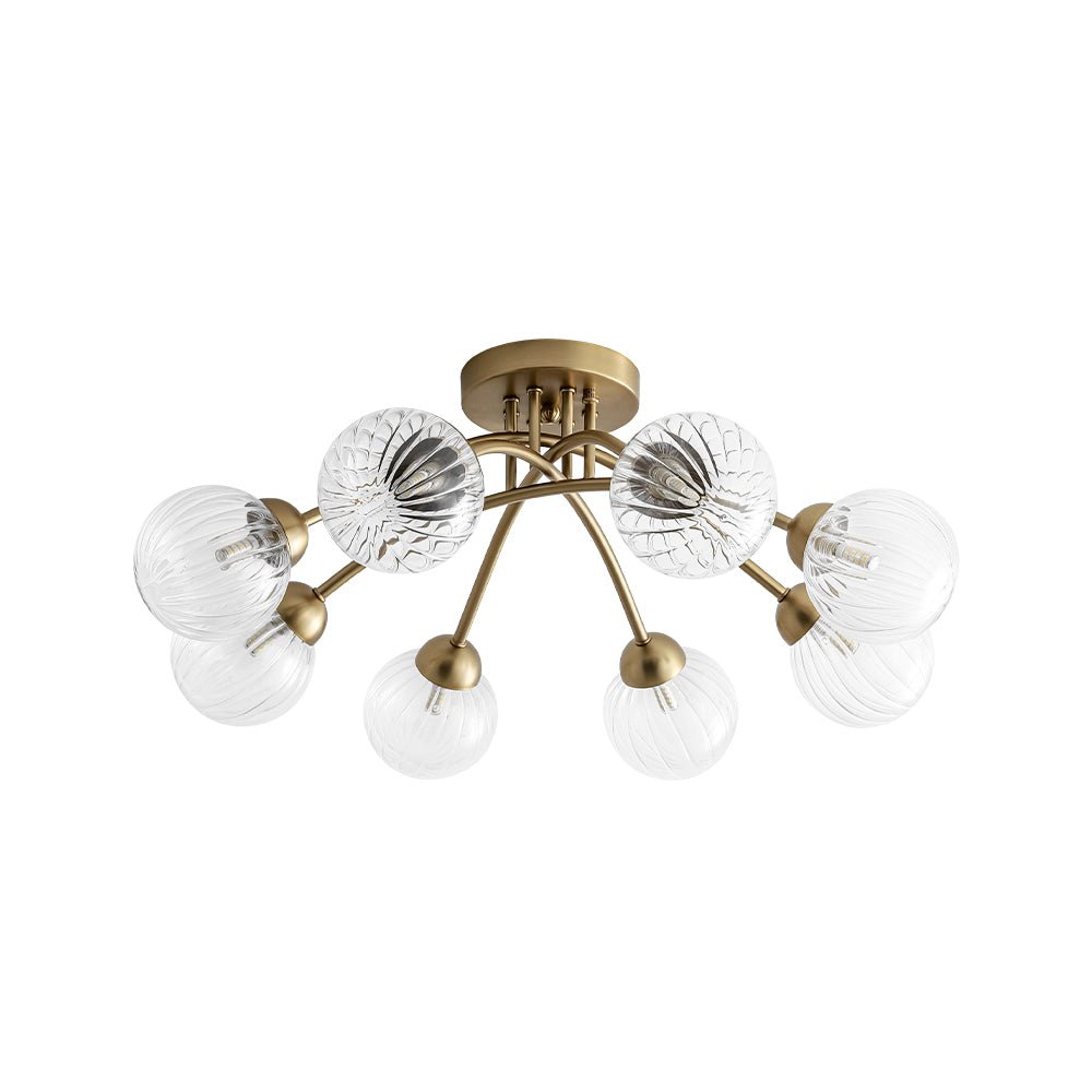 Freyza | Yrvuvyx Ribbed Bubble Glass Ceiling Light – Bedroom Living Room