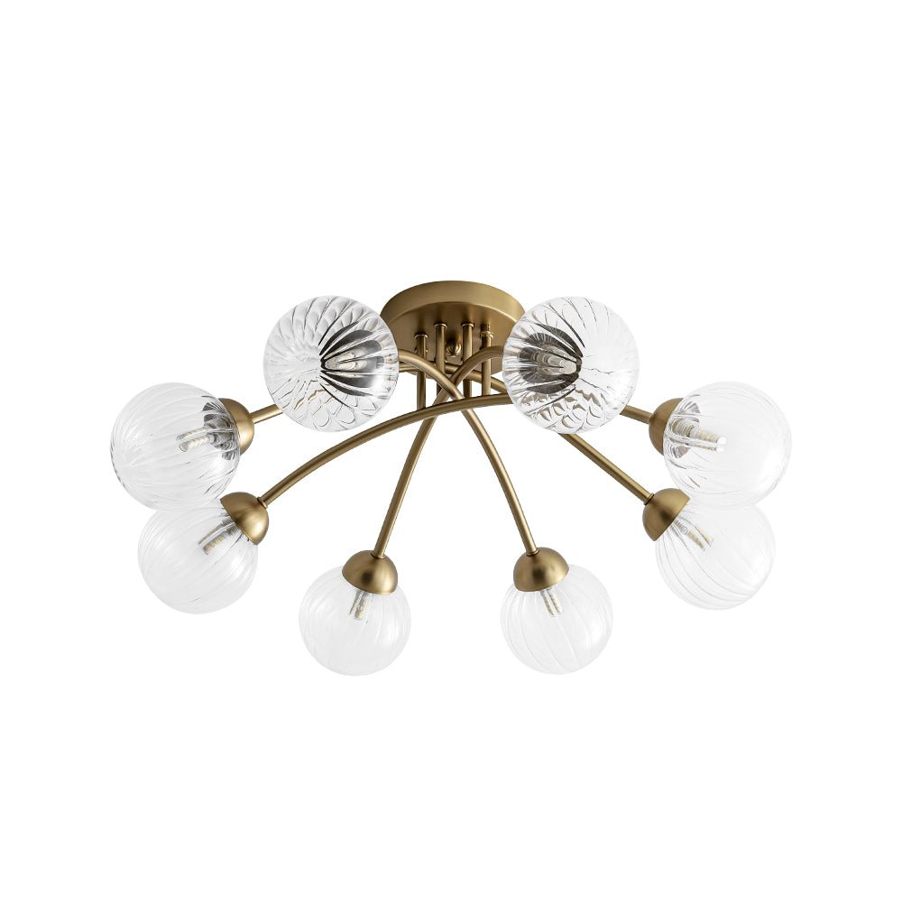 Freyza | Yrvuvyx Ribbed Bubble Glass Ceiling Light – Bedroom Living Room