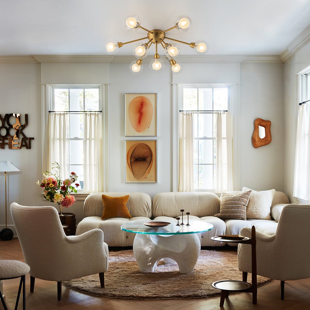 Freyza | Xenunix Layered Sputnik Glass Ceiling Light – Bedroom Living Room