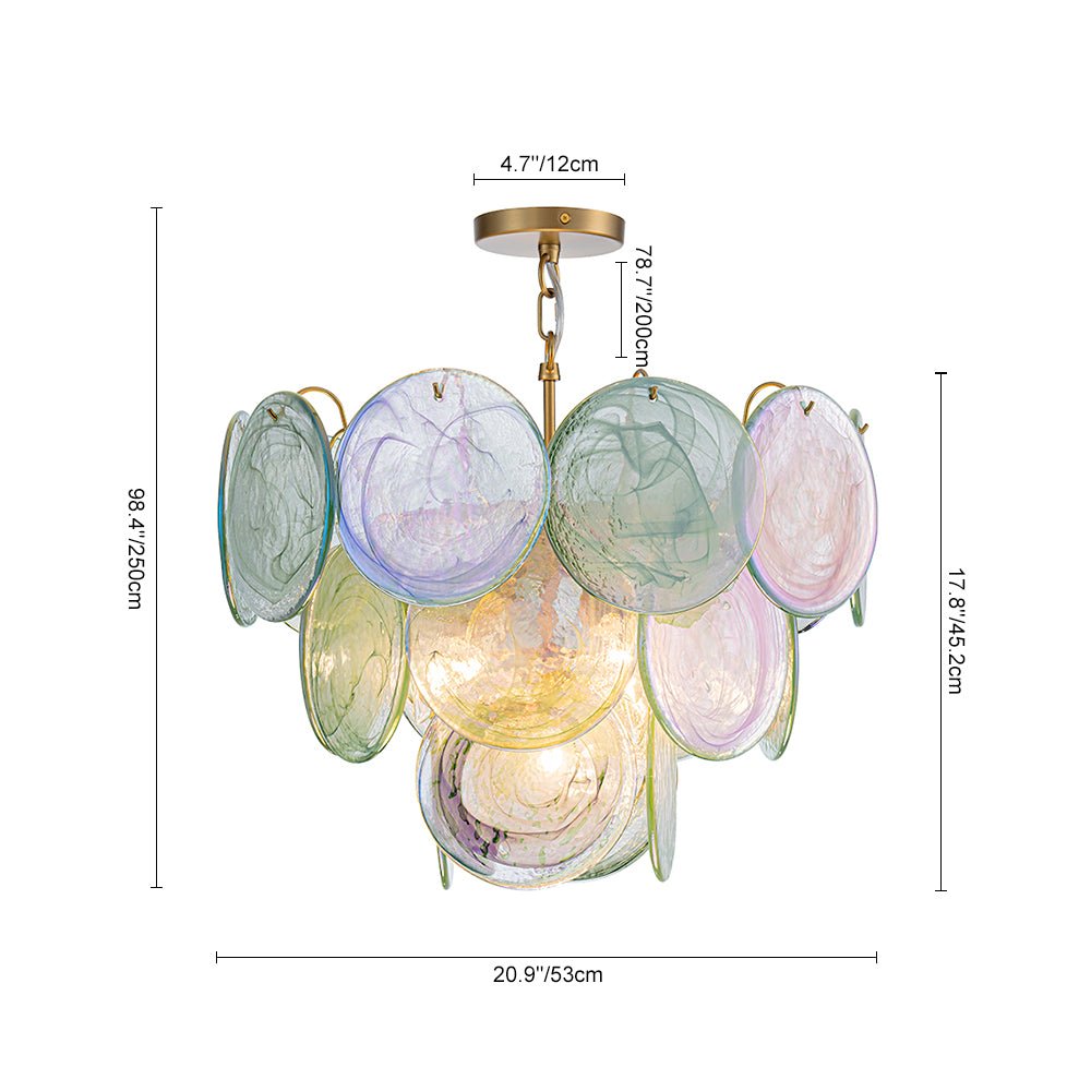Freyza | Gloruli Art Deco Glass Chandelier – Art Deco Dining Room Living Room