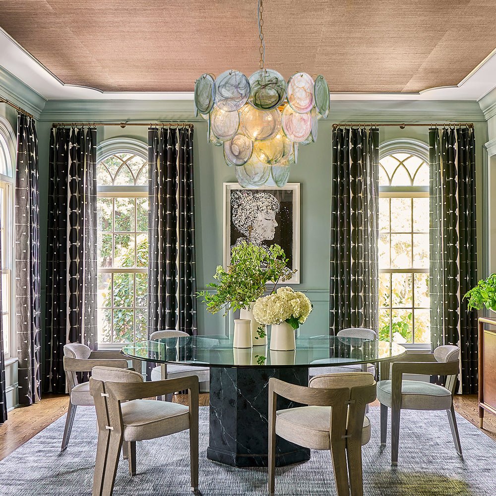 Freyza | Gloruli Art Deco Glass Chandelier – Art Deco Dining Room Living Room
