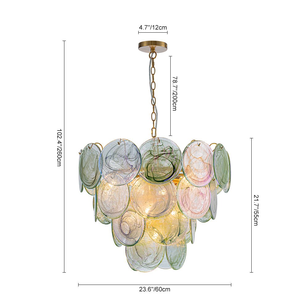 Freyza | Gloruli Art Deco Glass Chandelier – Art Deco Dining Room Living Room