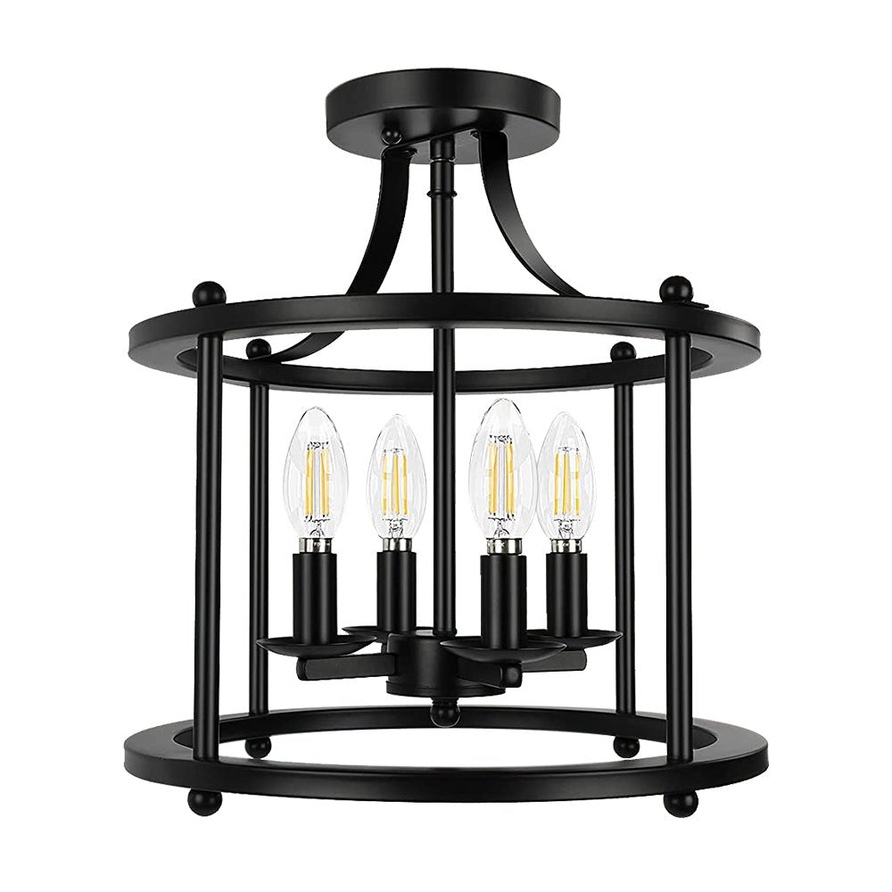 Freyza | Plotunix Industrial Semi Ceiling Light – Industrial Bedroom Living Room