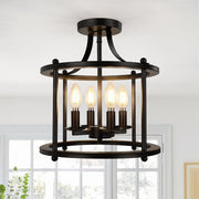 Freyza | Plotunix Industrial Semi Ceiling Light – Industrial Bedroom Living Room