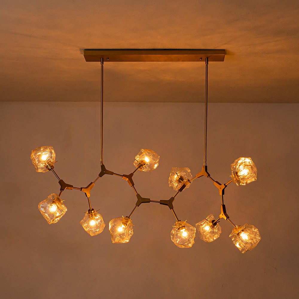 Freyza | Ostunix Branch Frozen Glass Chandelier – Dining Room Living Room