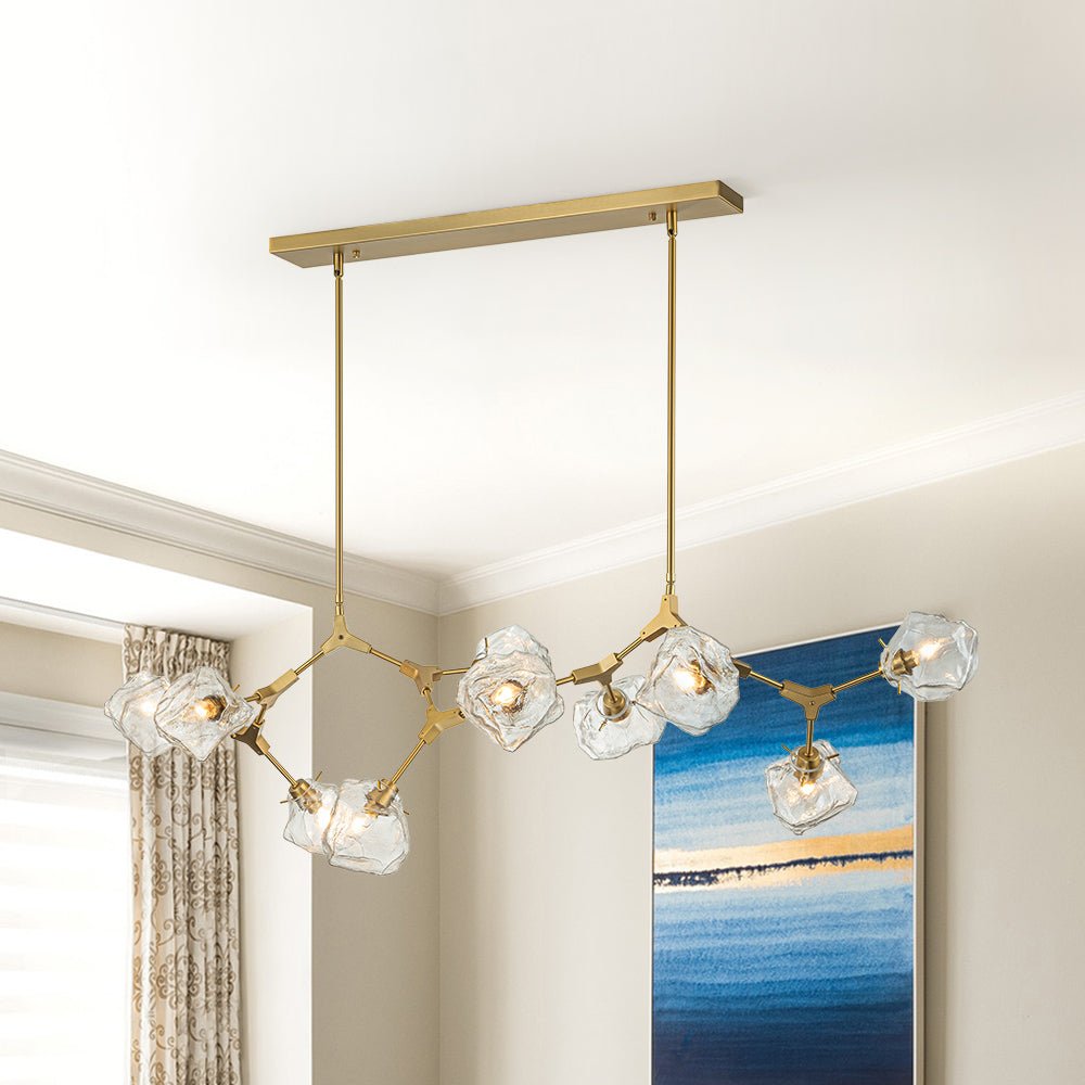 Freyza | Ostunix Branch Frozen Glass Chandelier – Dining Room Living Room