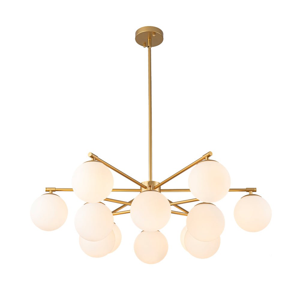 Freyza | Xenuvux Sputnik Frosted Glass Chandelier – Dining Room Living Room