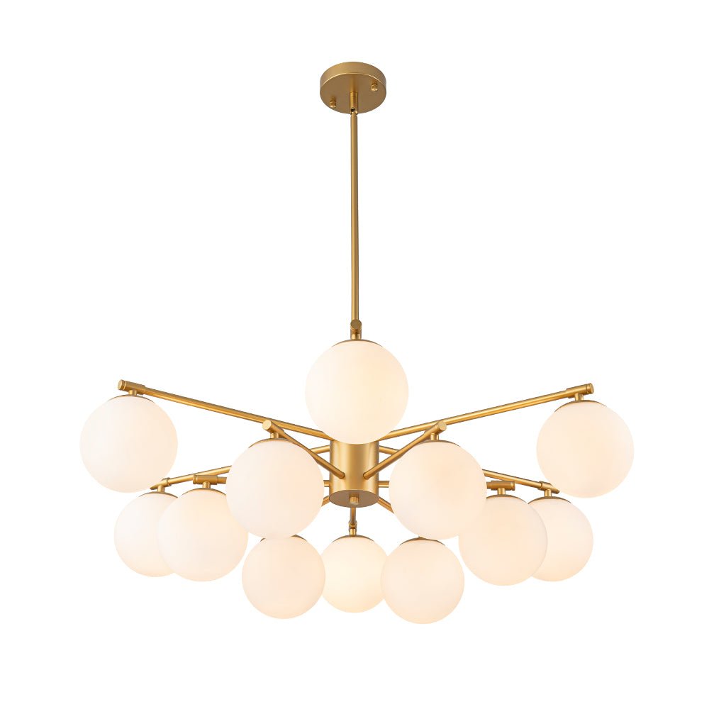 Freyza | Xenuvux Sputnik Frosted Glass Chandelier – Dining Room Living Room