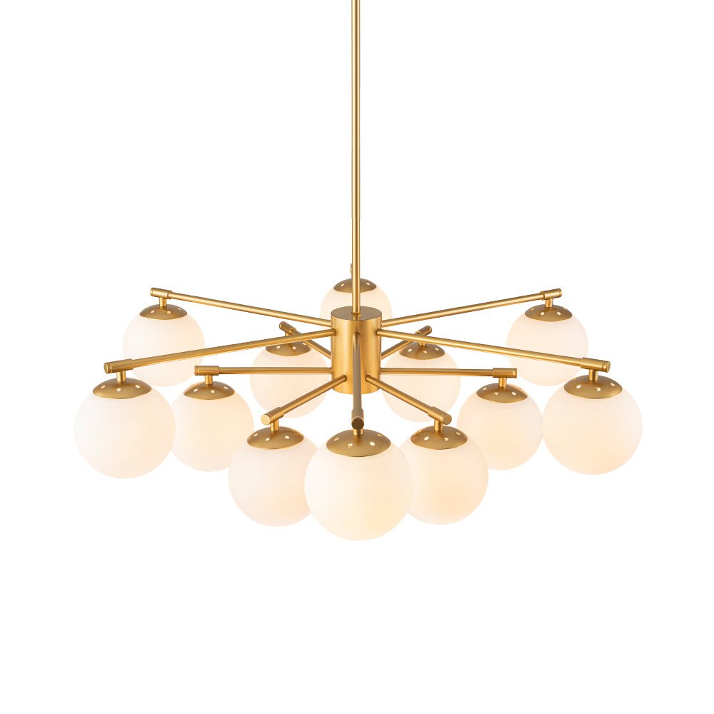 Freyza | Xenuvux Sputnik Frosted Glass Chandelier – Dining Room Living Room