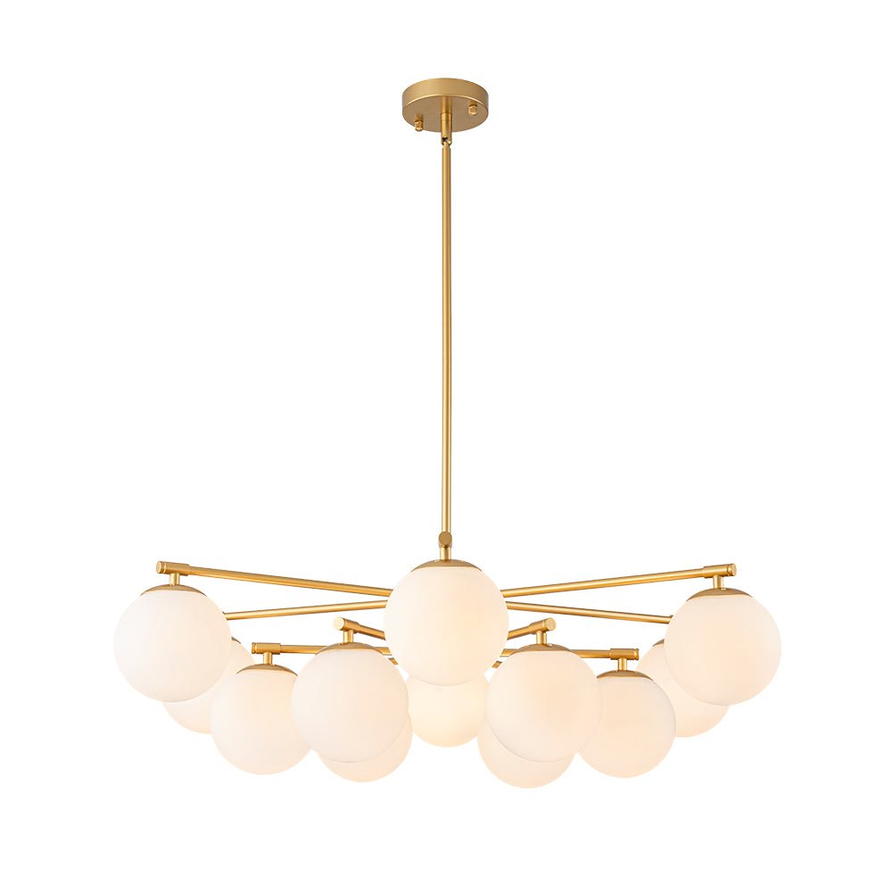 Freyza | Xenuvux Sputnik Frosted Glass Chandelier – Dining Room Living Room
