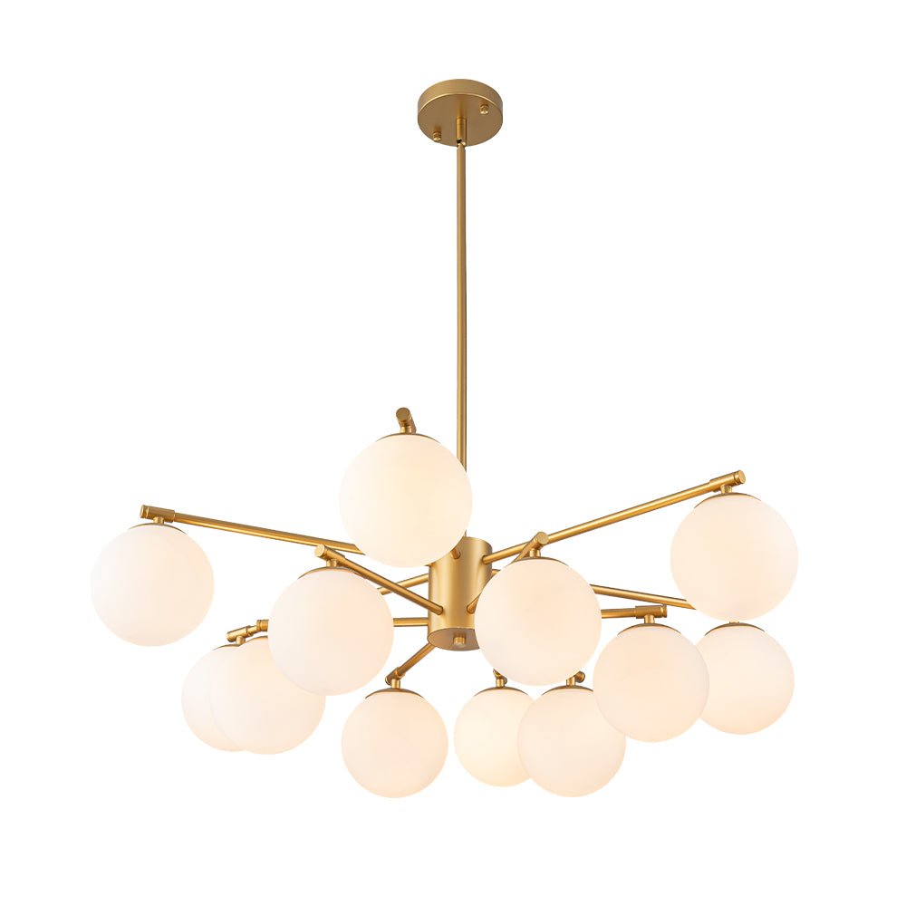 Freyza | Xenuvux Sputnik Frosted Glass Chandelier – Dining Room Living Room